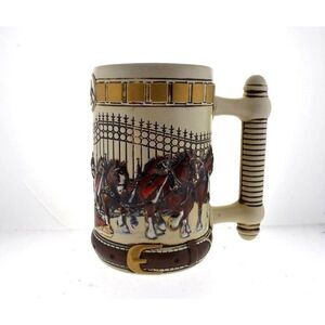 Budweiser Clydesdale Hitch Series Stein Collectible Beer Cup Stables Horses 1996